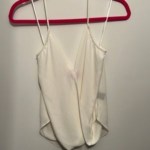 White top with low cut back